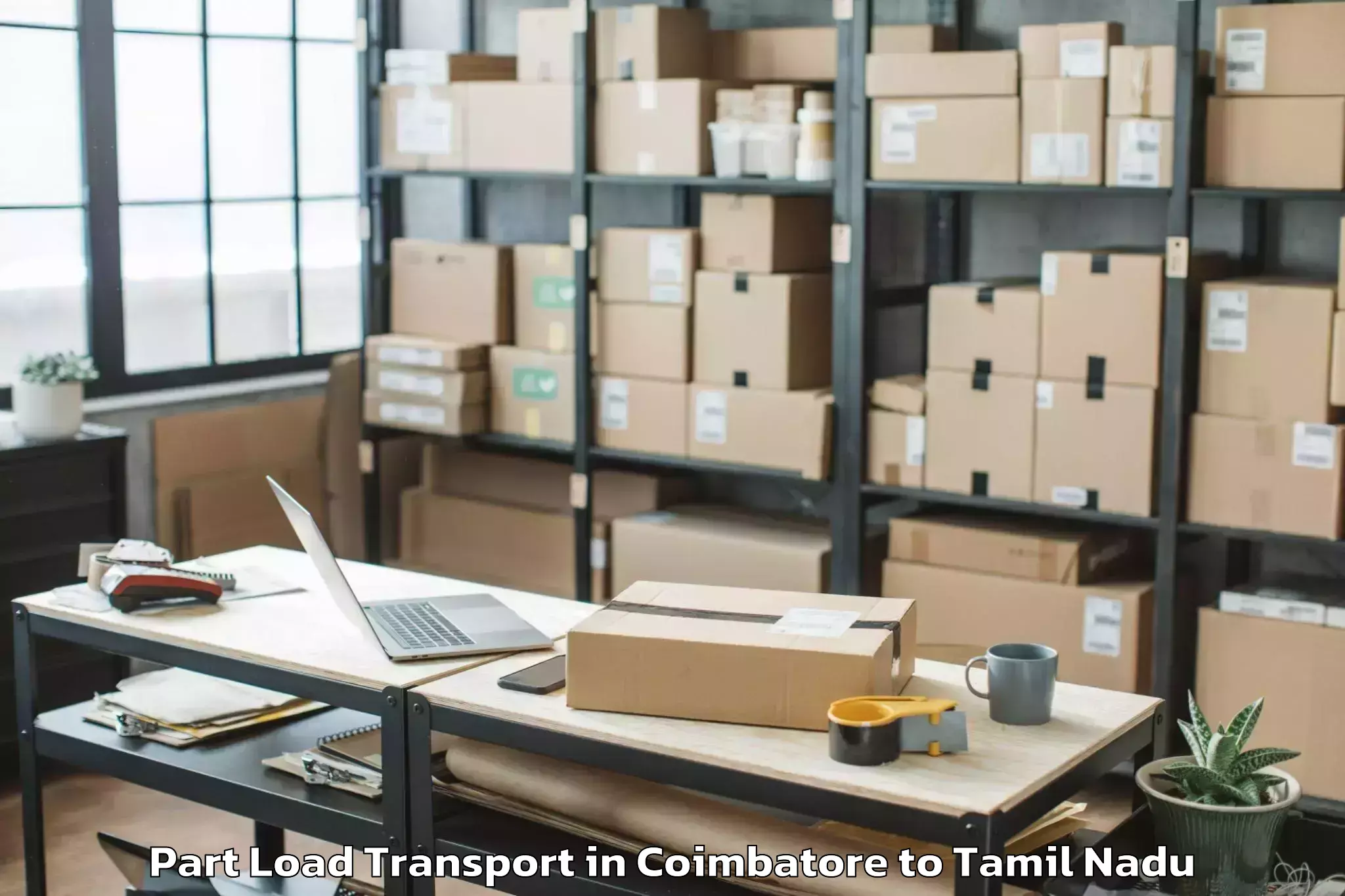 Expert Coimbatore to Kadayanallur Part Load Transport